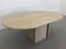 French Coffee Table in Travertine and Marble, 1960s 4