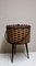 Vintage Sewing Basket in Beech with Sisal Mesh, 1970s, Image 3