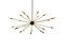 Lámpara de araña Sputnik Mid-Century de latón, años 50, Imagen 1