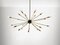 Lámpara de araña Sputnik Mid-Century de latón, años 50, Imagen 2