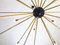 Lampadario Sputnik Mid-Century in ottone, anni '50, Immagine 4