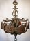 Bronze and Brass Chandeliers in the style of Guada, 1920s, Set of 2 2