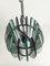 Mid-Century Modern Italian Hanging Lamp in Fumè and Turquoise Glass from Veca, 1970s, Image 3