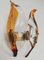 Italian Leaf-Shaped Murano Glass Sconces, 1970s, Set of 3, Image 9