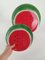 Platos en forma de sandía italianos vintage hechos a mano y pintados a mano, años 70. Juego de 7, Imagen 3