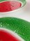 Handgefertigte und handbemalte italienische Vintage Wassermelonen Teller, 1970er, 7 . Set 2