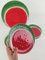 Handgefertigte und handbemalte italienische Vintage Wassermelonen Teller, 1970er, 7 . Set 11