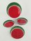 Handgefertigte und handbemalte italienische Vintage Wassermelonen Teller, 1970er, 7 . Set 1