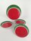 Vintage Italian Handcrafted and Hand Painted Watermelon Plates, 1970s, Set of 7 14