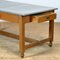 Industrial Work Table with Zinc Top, 1930s, Image 8