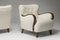 Danish Armchairs with Curved Oak Armrests, 1940s, Set of 2 11
