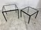 Vintage Modernist Acrylic Glass and Steel Side Tables, 1980s, Set of 2 2