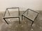Vintage Modernist Acrylic Glass and Steel Side Tables, 1980s, Set of 2 8
