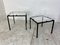 Vintage Modernist Acrylic Glass and Steel Side Tables, 1980s, Set of 2, Image 1
