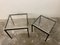 Vintage Modernist Acrylic Glass and Steel Side Tables, 1980s, Set of 2 3