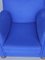 Royal Blue Felt Armchair, 1930s 10