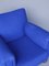 Royal Blue Felt Armchair, 1930s, Image 7