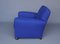 Fauteuil en Feutre Bleu Royal, 1930s 5