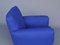 Royal Blue Felt Armchair, 1930s 8