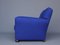 Fauteuil en Feutre Bleu Royal, 1930s 12