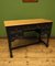 Vintage Black Painted Oak Console Table, 1980s 18