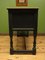 Vintage Black Painted Oak Console Table, 1980s 17