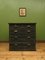 Small Antique Dark Green Chest of Drawers with Cup Handles, 1890s 1