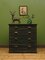 Small Antique Dark Green Chest of Drawers with Cup Handles, 1890s, Image 19