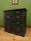 Small Antique Dark Green Chest of Drawers with Cup Handles, 1890s, Image 2