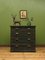 Small Antique Dark Green Chest of Drawers with Cup Handles, 1890s 17