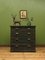 Small Antique Dark Green Chest of Drawers with Cup Handles, 1890s, Image 17