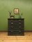 Small Antique Dark Green Chest of Drawers with Cup Handles, 1890s, Image 18