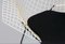 Set of Vintage Black & White Diamond Wire 421 Chairs by Harry Bertoia for Knoll International, Image 3