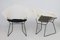 Set of Vintage Black & White Diamond Wire 421 Chairs by Harry Bertoia for Knoll International, Image 2