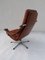 Vintage Leather Lounge Chair with Ottoman by Geoffrey Harcourt for Artifort, 1960s, Set of 2 2