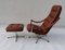 Vintage Leather Lounge Chair with Ottoman by Geoffrey Harcourt for Artifort, 1960s, Set of 2 5