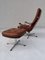 Vintage Leather Lounge Chair with Ottoman by Geoffrey Harcourt for Artifort, 1960s, Set of 2, Image 4