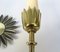 Sunflower Wall Lights in Brass, 1950s, Set of 2, Image 14