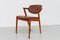 Vintage Danish Modern Teak Model 42 Chair by Kai Kristiansen for Schou Andersen, 1960s 2