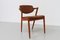 Moderner dänischer Vintage Modell 42 Stuhl aus Teak von Kai Kristiansen für Schou Andersen, 1960er 1