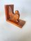 Art Deco Brown Birds Bookends in Wood, France, 1940s, Set of 2 2
