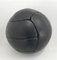 Schwarzer Vintage Leder Medizinball, 1930er 6