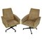 Mid-Century Swivel Armchairs with Wheels, 1970s, Set of 2, Image 1
