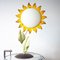 Mid-Century Italian Metal Painted Sunflower Table Lamp, 1970s 1