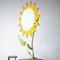 Mid-Century Italian Metal Painted Sunflower Table Lamp, 1970s 6