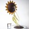 Mid-Century Italian Metal Painted Sunflower Table Lamp, 1970s 7