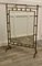 Grand Pare-étincelles Art Nouveau avec Miroir en Laiton, 1880 2