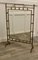 Large Art Nouveau Brass Mirrored Fire Screen, 1880 2