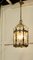 Große Französische Rokoko Laternenlampe aus Messing & Glas, 1920 2