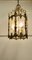 Large French Rococo Lantern Hall Light in Brass and Glass, 1920 6